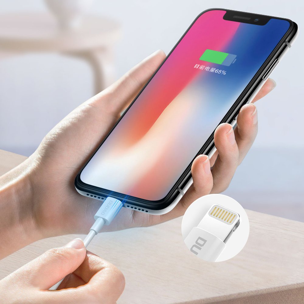 Przewód kabel do iPhone USB - Lightning 3A 1m biały (5)
