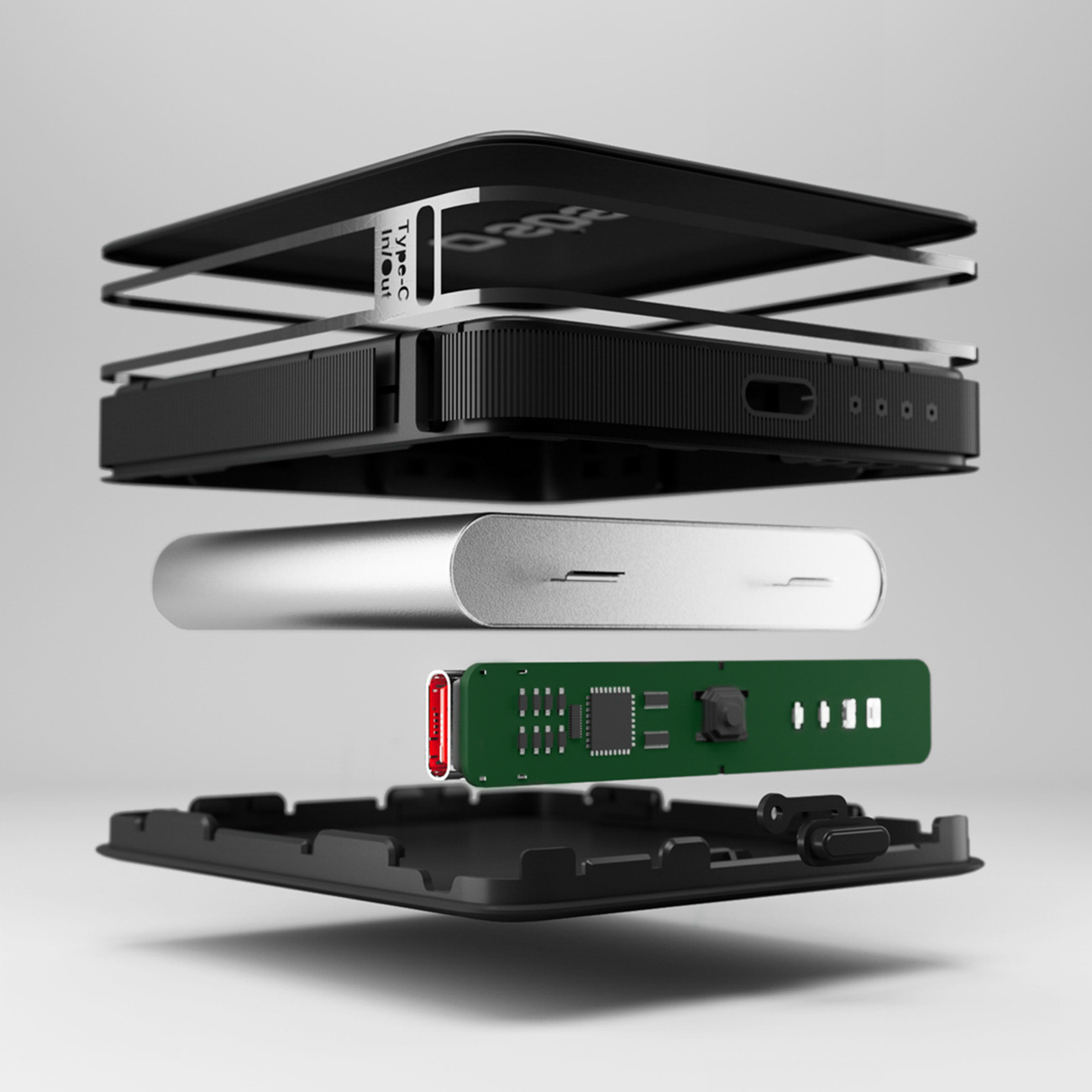 Powerbank 5000 mAh USB-C NanoTube - czarny (4)