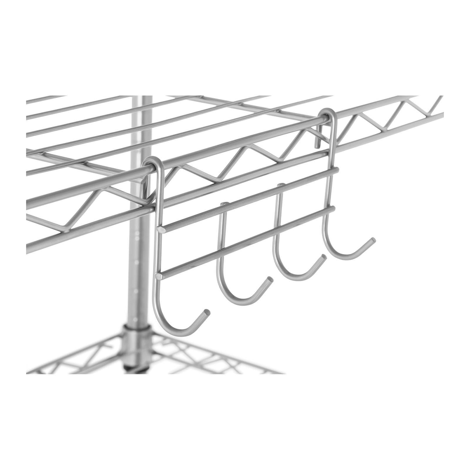 Regał magazynowy druciany ażurowy kolor szary 150x55x35cm do 150kg (6)