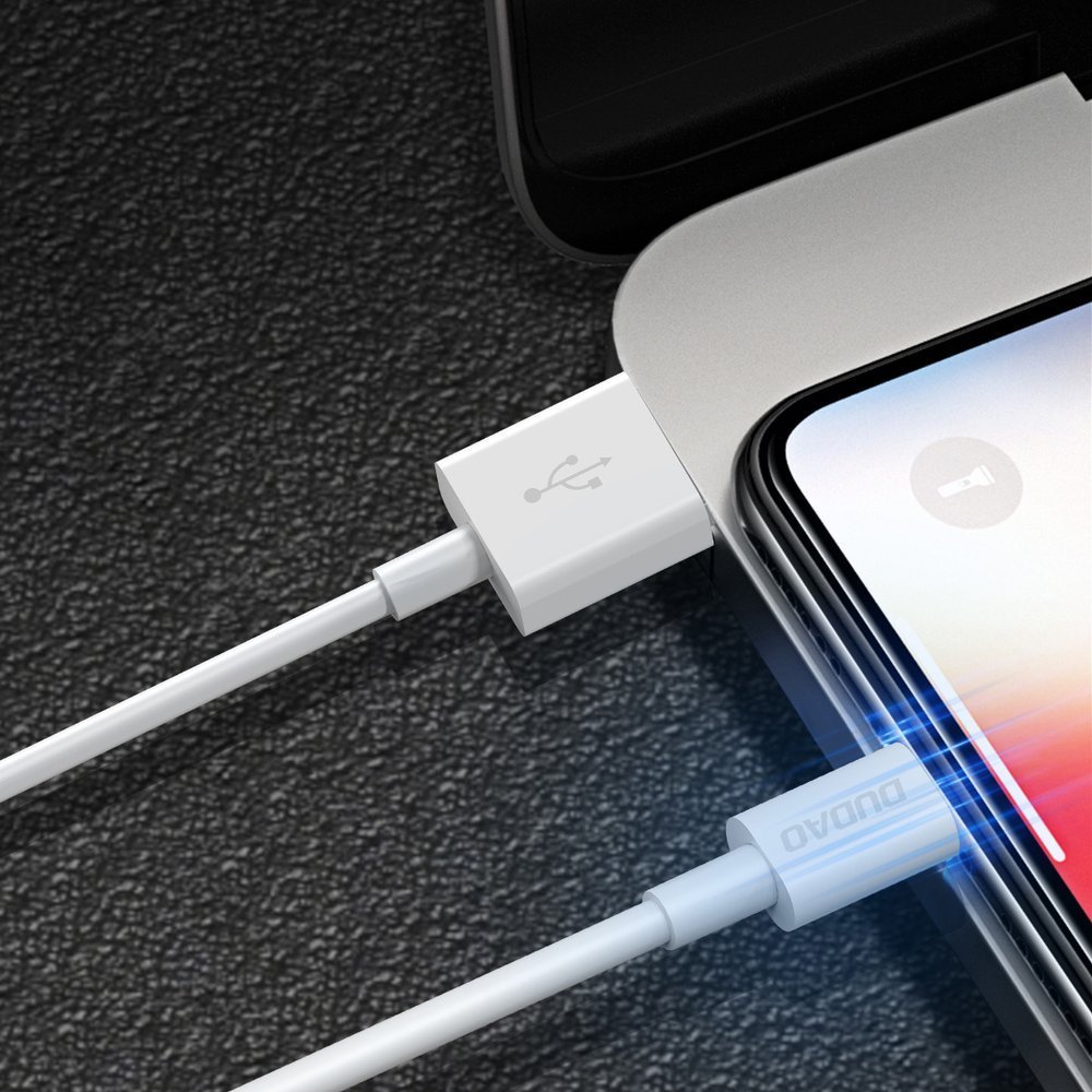 Przewód kabel do iPhone USB - Lightning 3A 1m biały (8)