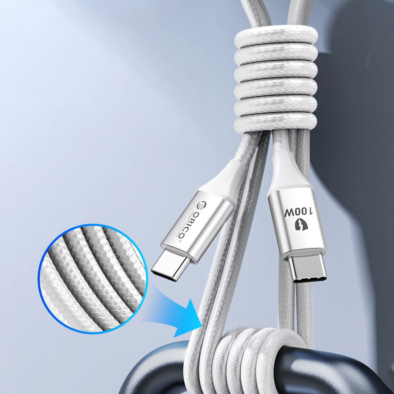 Kabel przewód CDX 60W 3A Power Delivery USB-C 1m - biały (7)