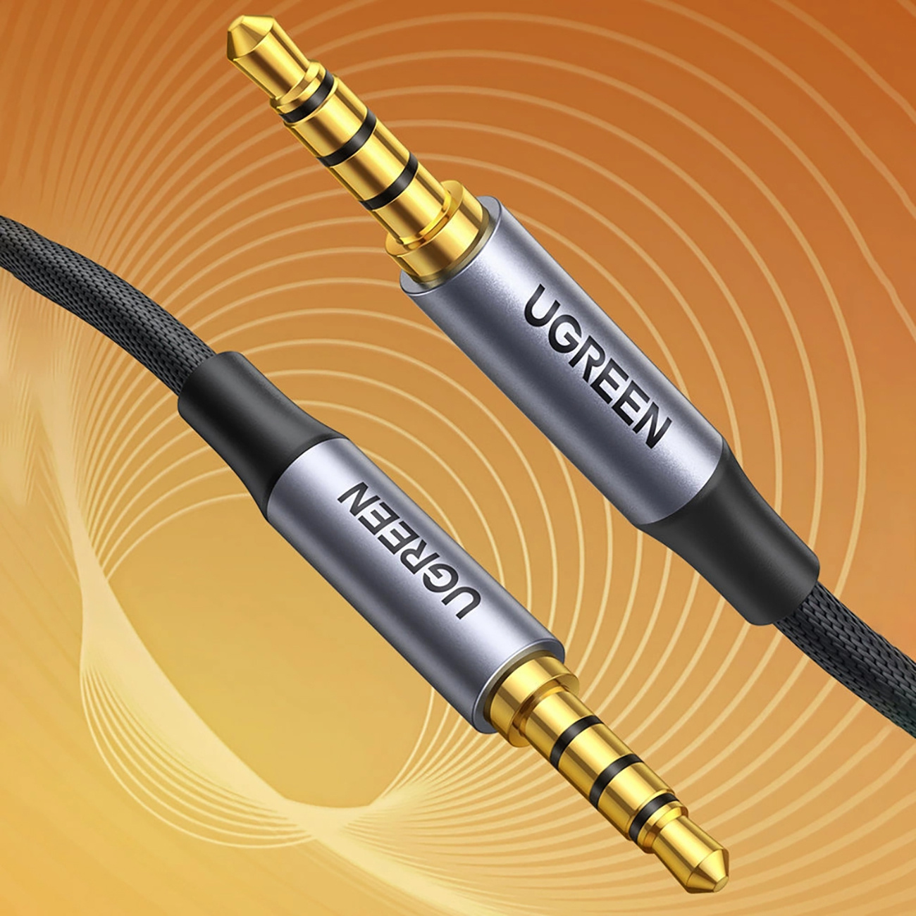 Kabel przewód audio mini jack 3.5mm - mini jack 3.5mm 1m - szary (4)