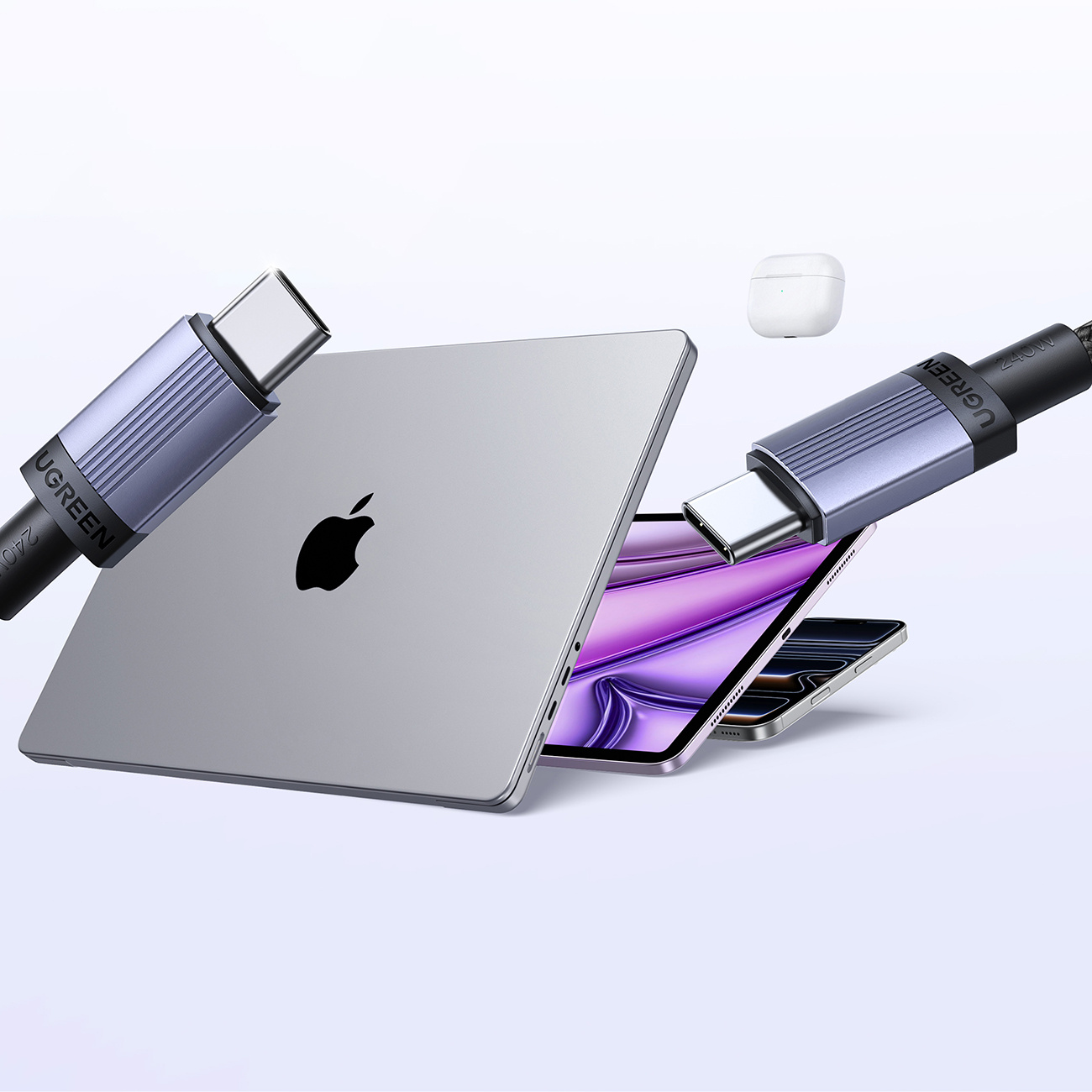 Kabel przewód USB-C PD 240W 0.5m - czarny (6)