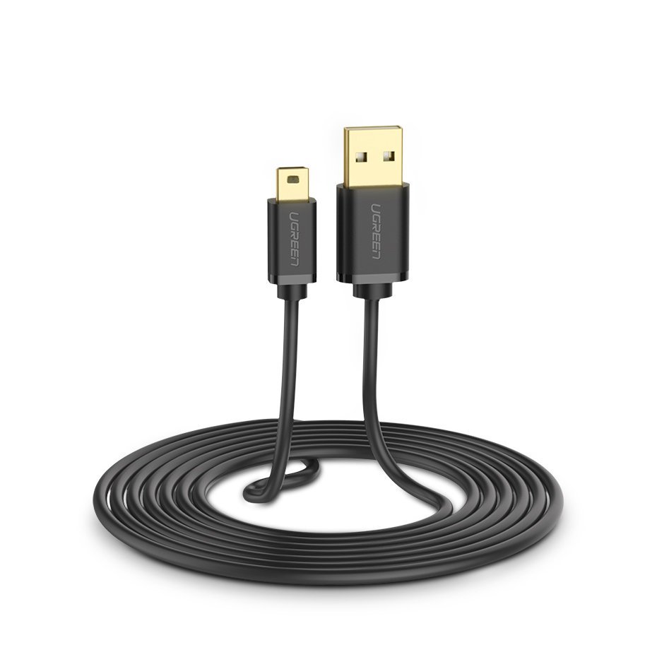 Kabel przewód USB - mini USB 480 Mbps 3m czarny (3)