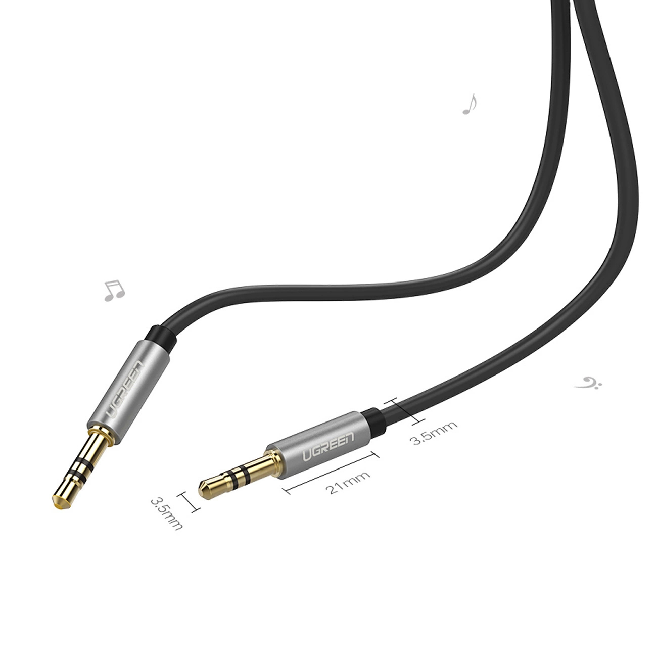Kabel przewód audio AUX mini jack 3.5mm 3m - czarny (11)