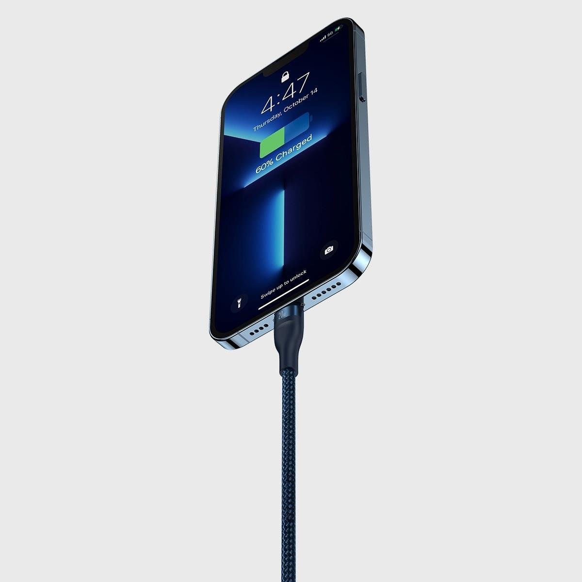 Flash Series II kabel USB-C USB Typ A Iphone Lightning microUSB 100W 1.5m niebieski (8)