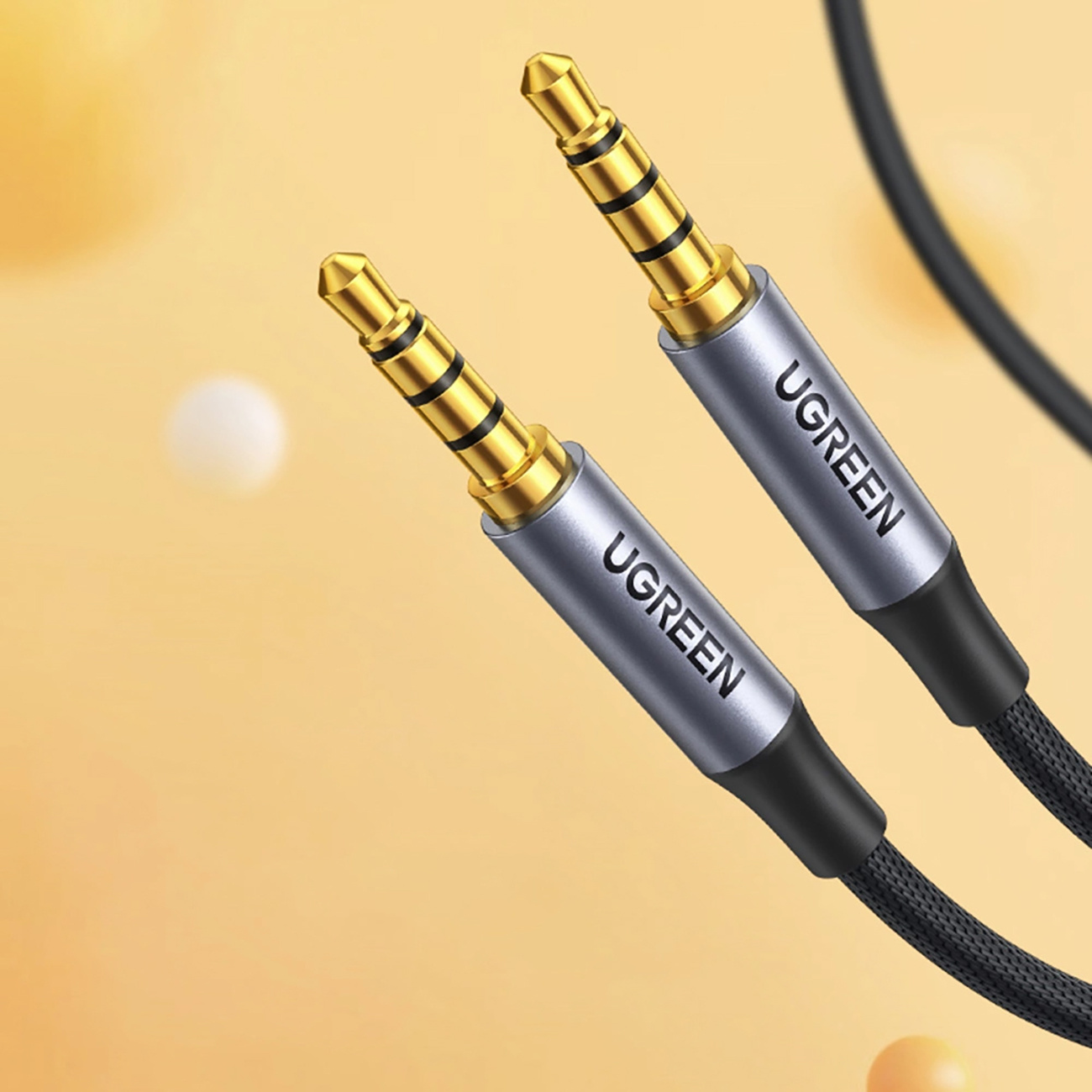 Kabel przewód audio mini jack 3.5mm - mini jack 3.5mm 1m - szary (3)