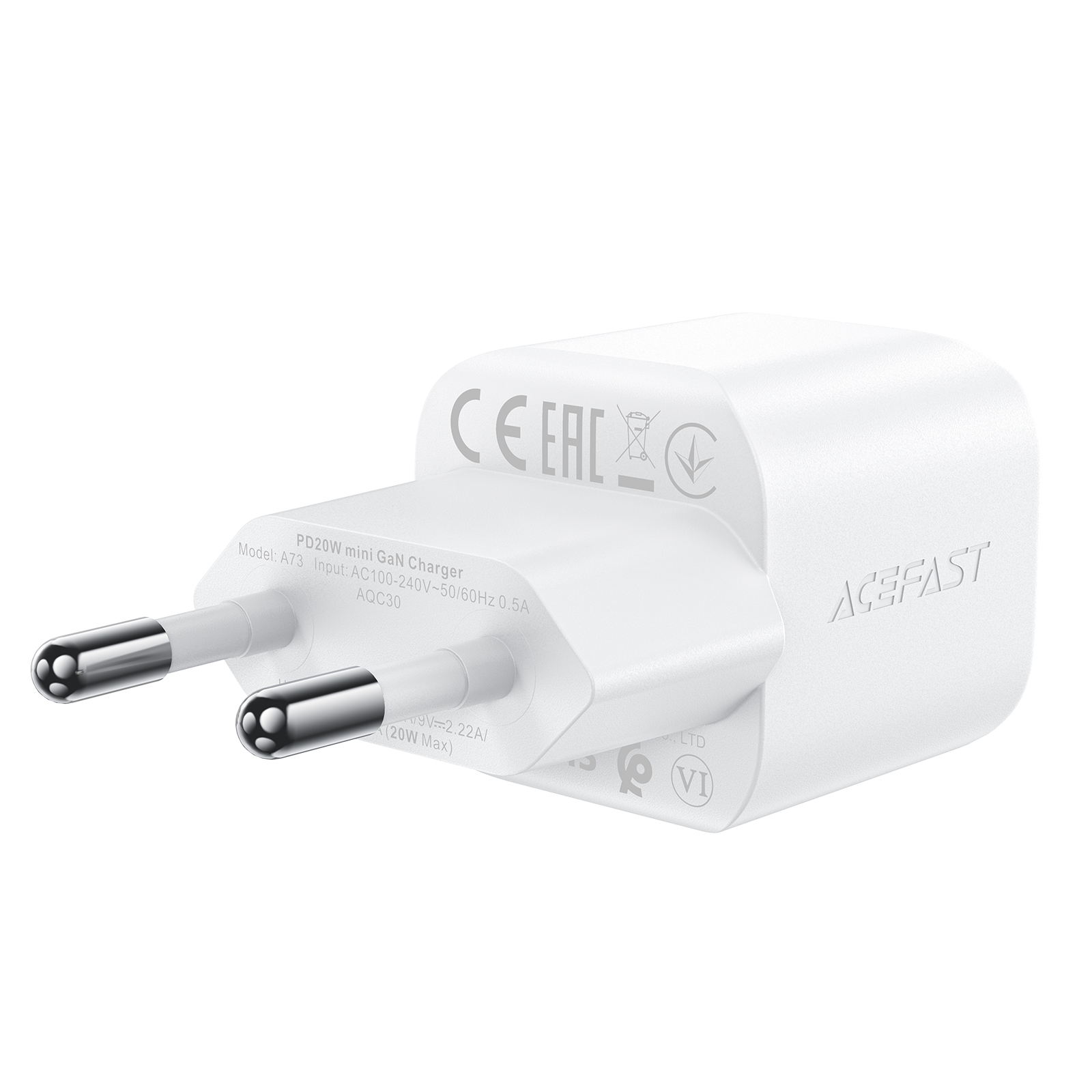 Mini Ładowarka sieciowa PD 20W GaN + kabel USB-C biała (3)