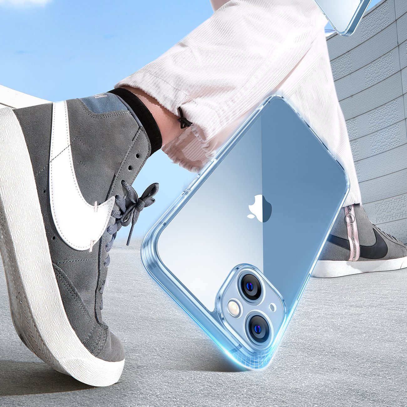 Etui do iPhone 14 Plus z żelową ramką Protective Case przezroczyste (4)