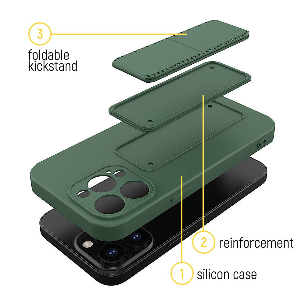 Silikonowe etui z podstawką etui Samsung Galaxy S21+ 5G Kickstand Case szare (3)