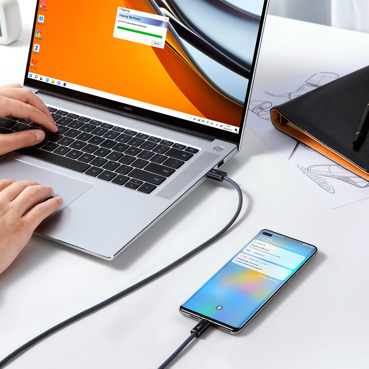 Dynamic Series kabel USB USB-C 100W 1m szary (11)