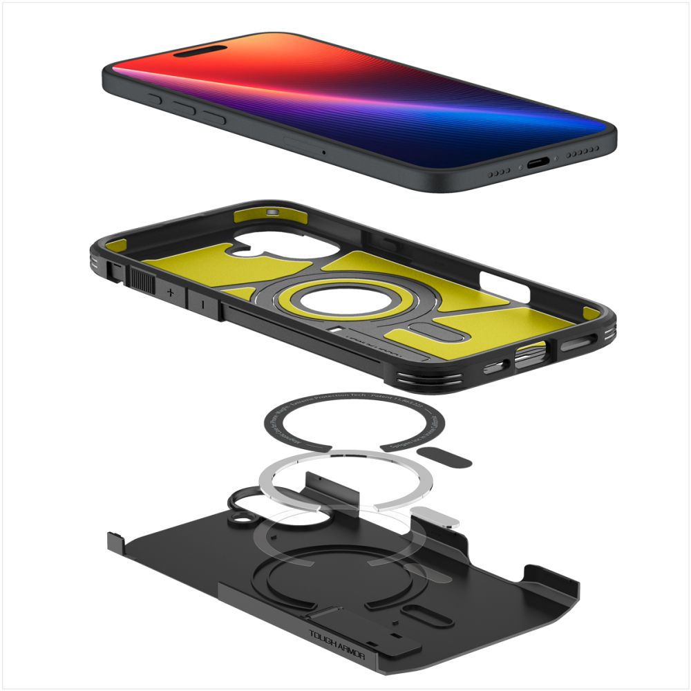Etui Tough Armor MagSafe z podstawką na iPhone 16 - czarne (10)