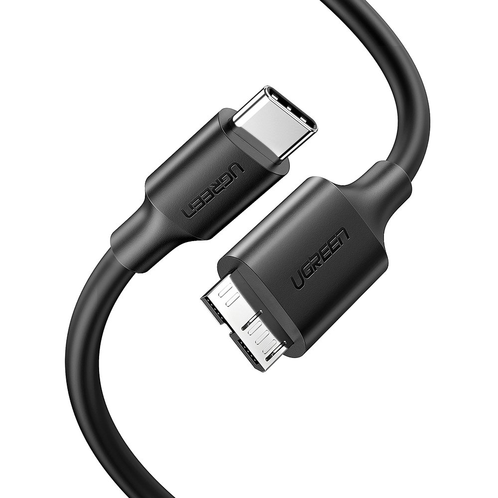 Kabel przewod USB-C - micro USB-B SuperSpeed 3.0 1m czarny (3)