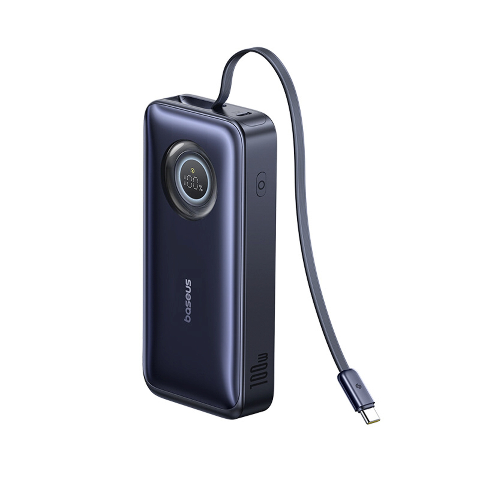 Powerbank 20000mAh 100W ze zwijanym kablami USB-C - czarny (3)