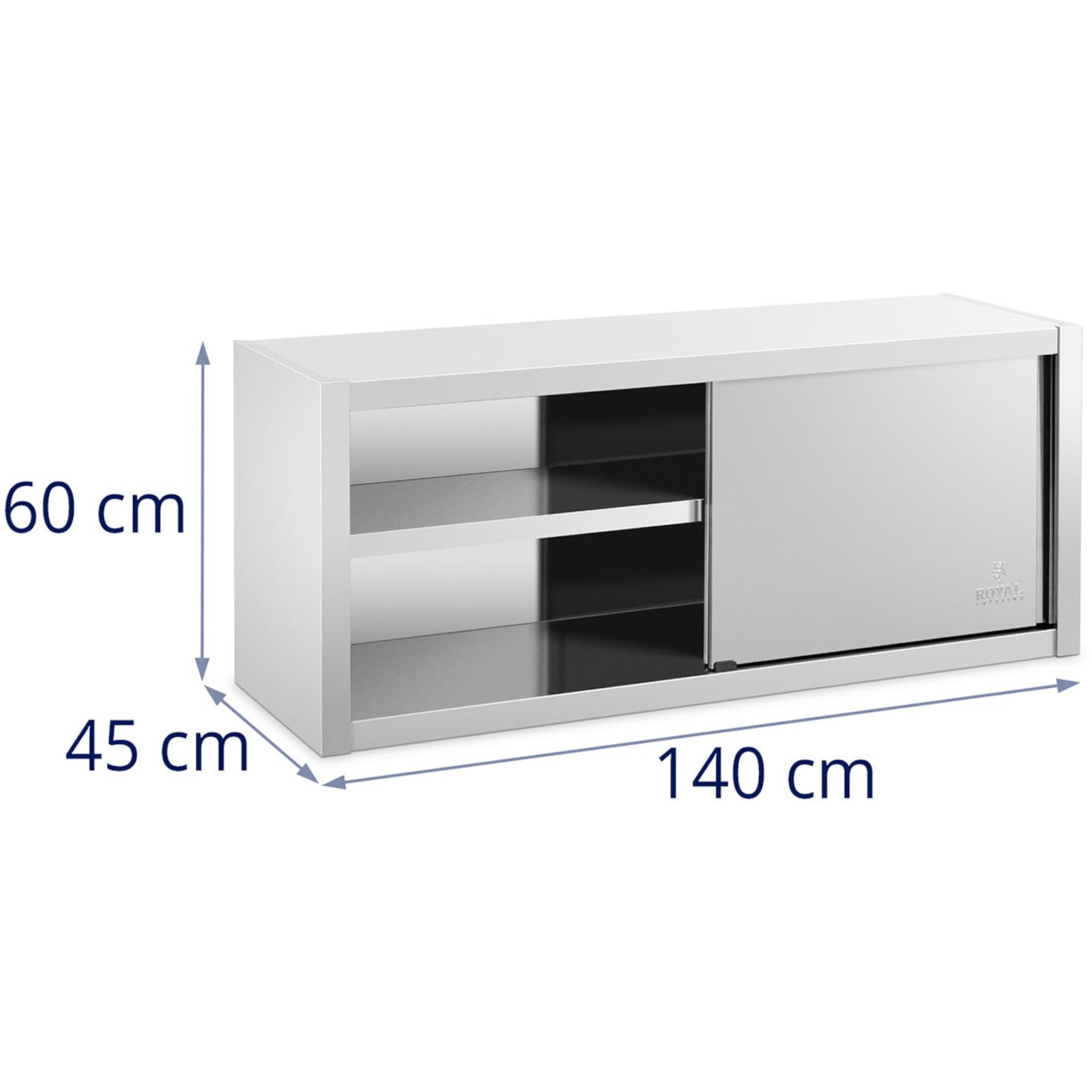 Szafa ścienna gastronomiczna z drzwiami przesuwanymi STAL 140 x 45 x 60 cm (7)