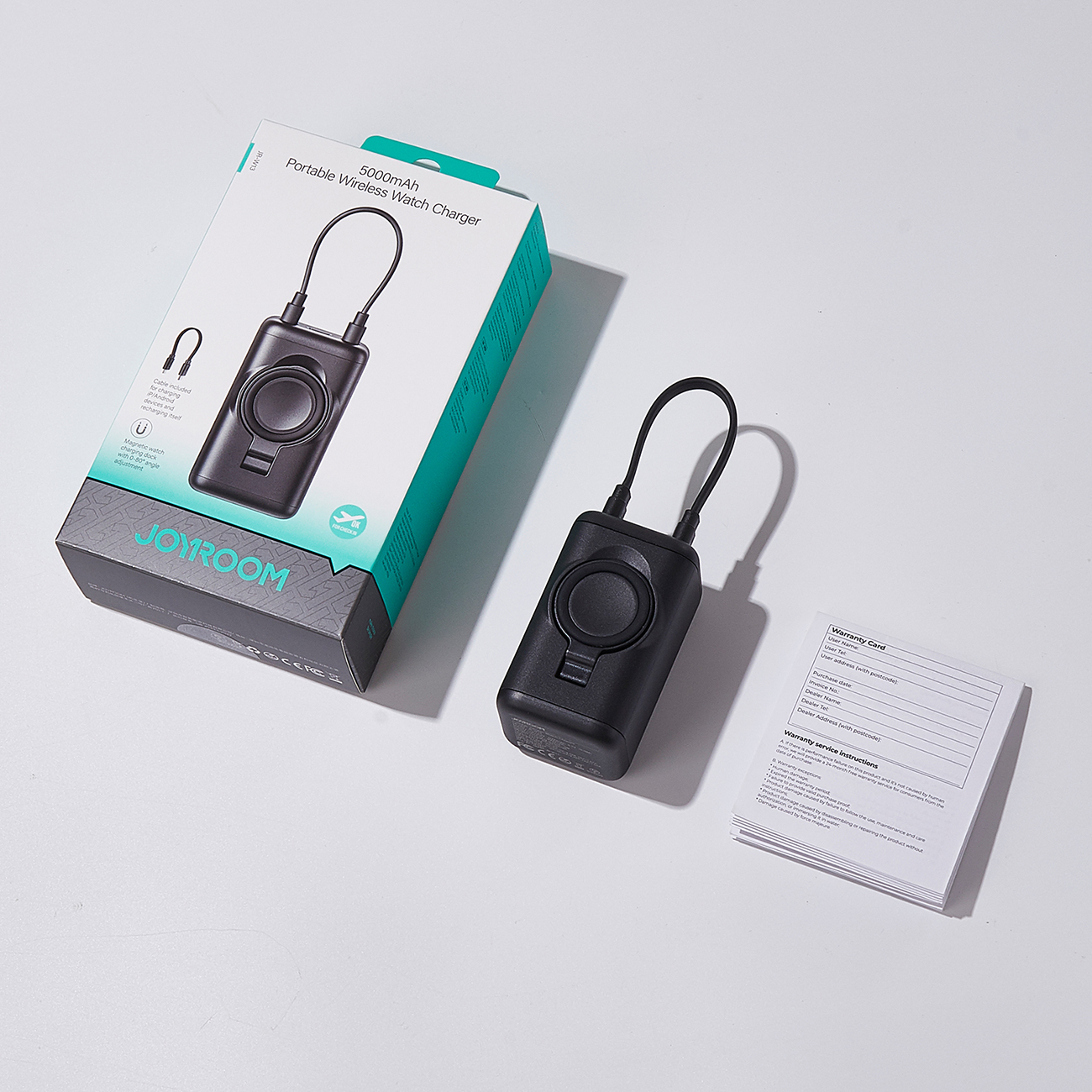 Powerbank do smartwatchy 5000mAh USB-C Lightning - czarny (3)