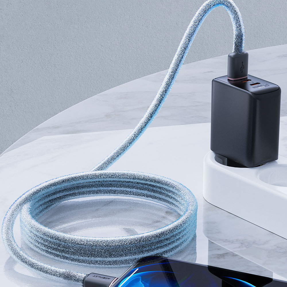 Kabel przewód do iPhone MFI USB - Lightning 2.4A 1.2m czarny (10)