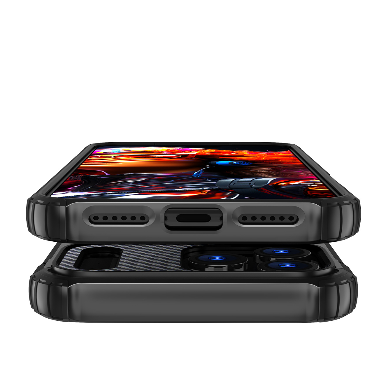 Etui pancerne na iPhone 17 Pro Max Hybrid Armor - czarne (9)