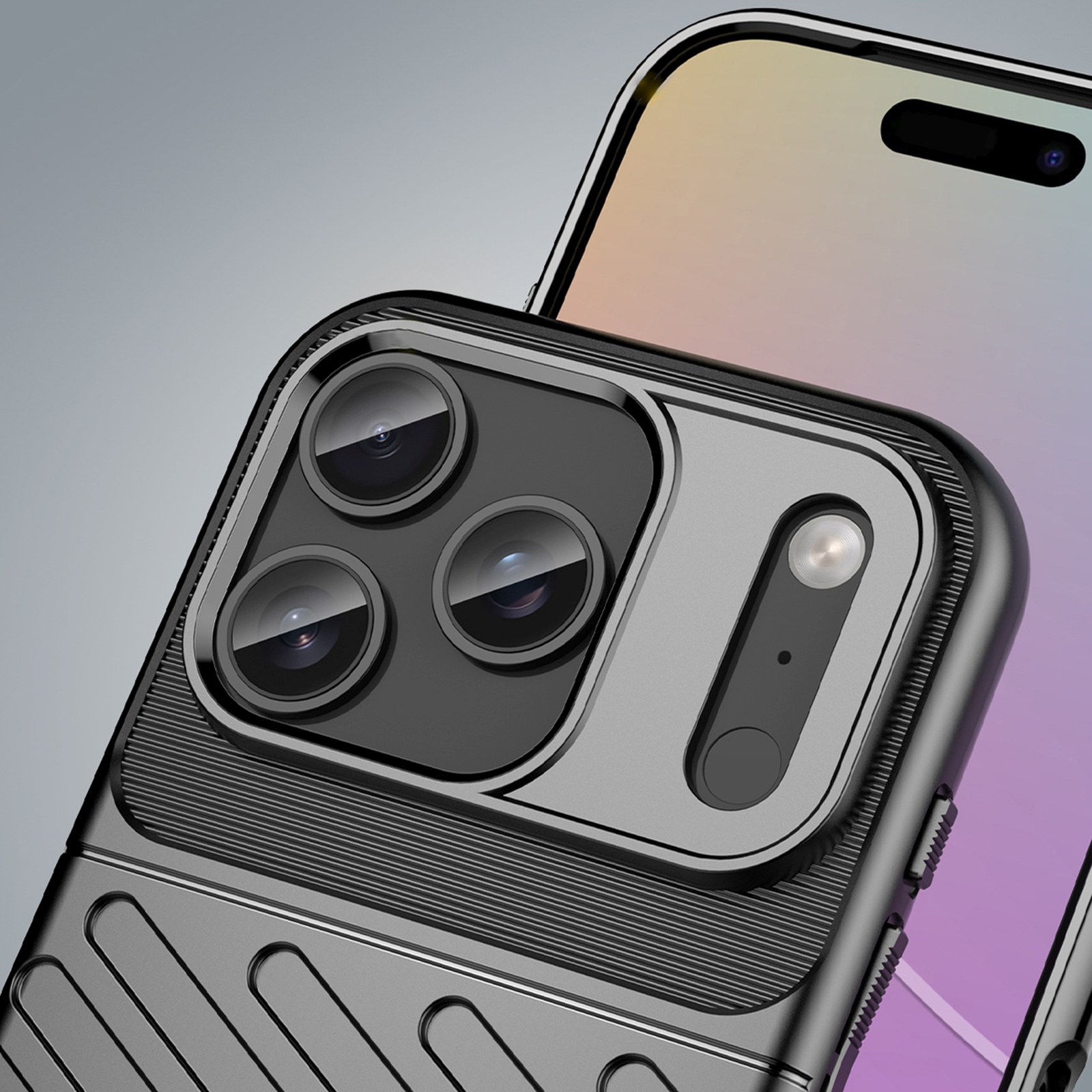 Etui pokrowiec plecki na iPhone 17 Pro Max Thunder Case - czarne (6)