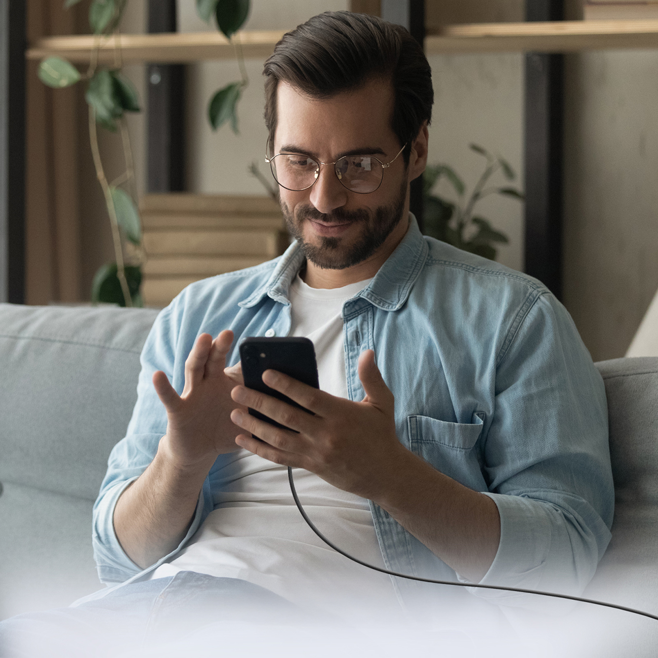 Kabel przewód w oplocie USB-C 60W 1.5m - czarny (4)