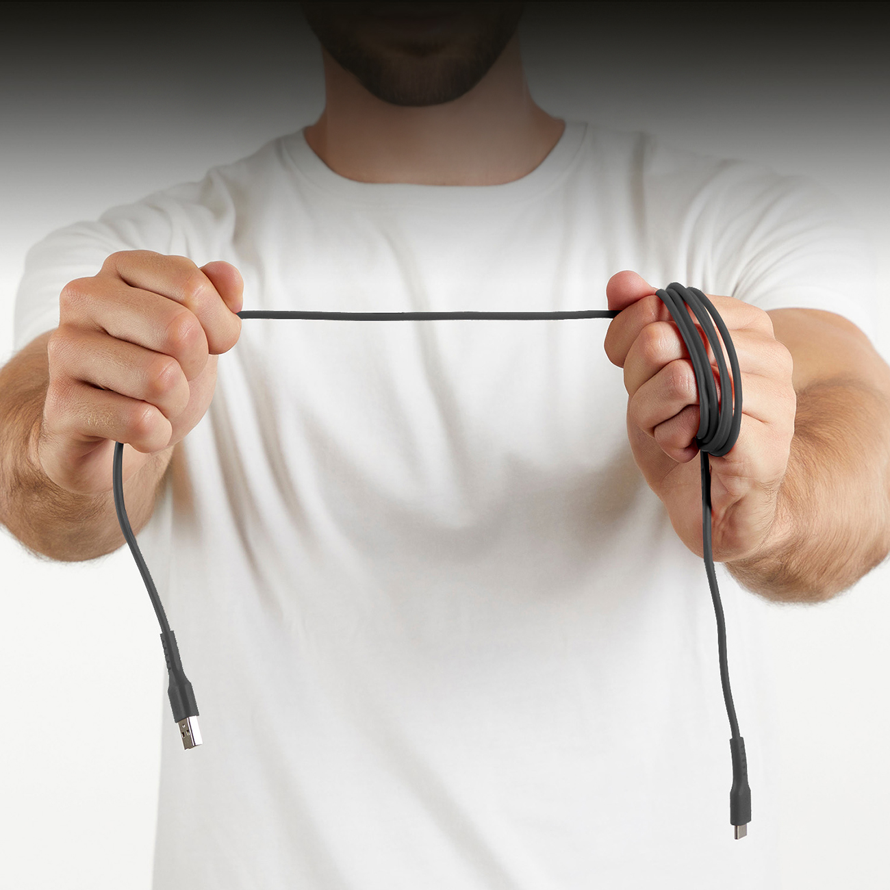 Kabel przewód USB-A - USB-C 1.5m - czarny (4)