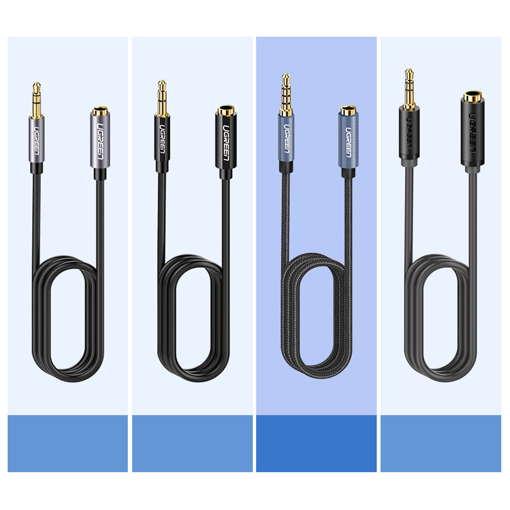 Przedłużacz kabel adapter audio AUX mini jack 3.5mm 1.5m niebieski (6)