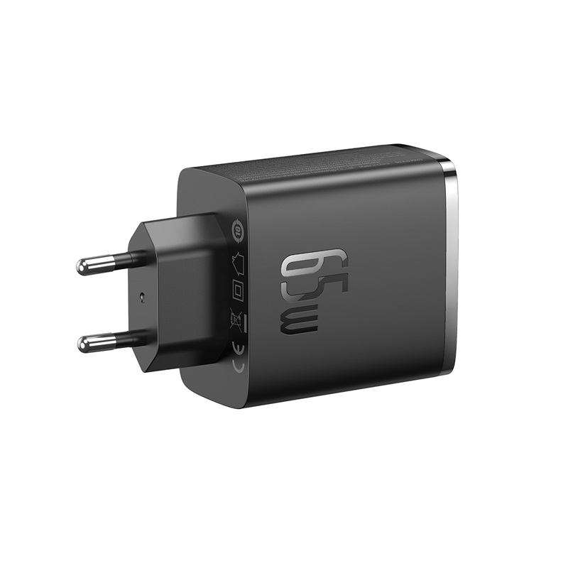 Ładowarka sieciowa GaN Cube Pro 65W 2x USB-C USB-A czarna (7)