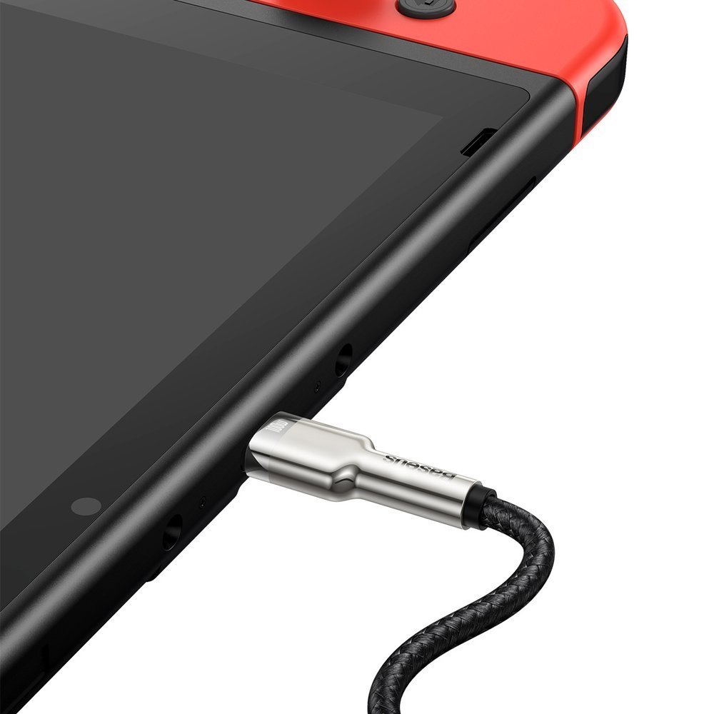 Przewód kabel USB-C - USB-C Cafule Metal Data Power Delivery 100W 2m - czarny (8)