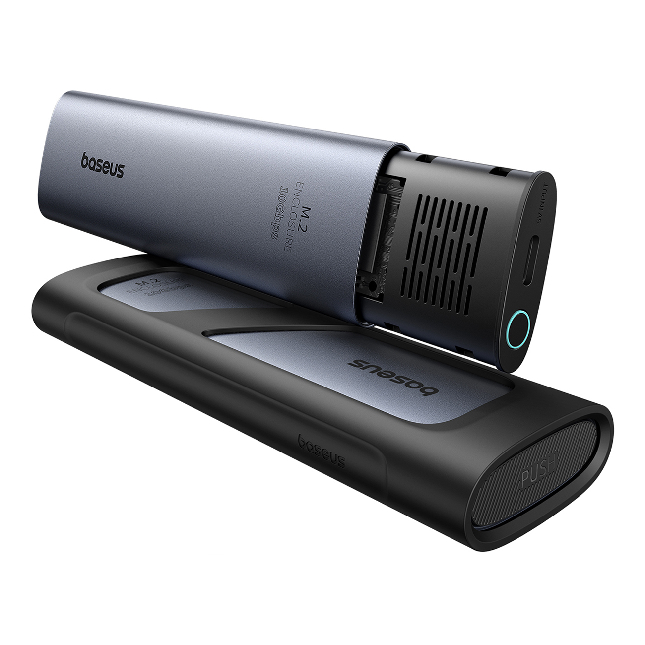 Kieszeń na dysk SSD do 8 TB FlyJoy M.2 NVMe 10 Gb/s UASP TRIM - szara (3)