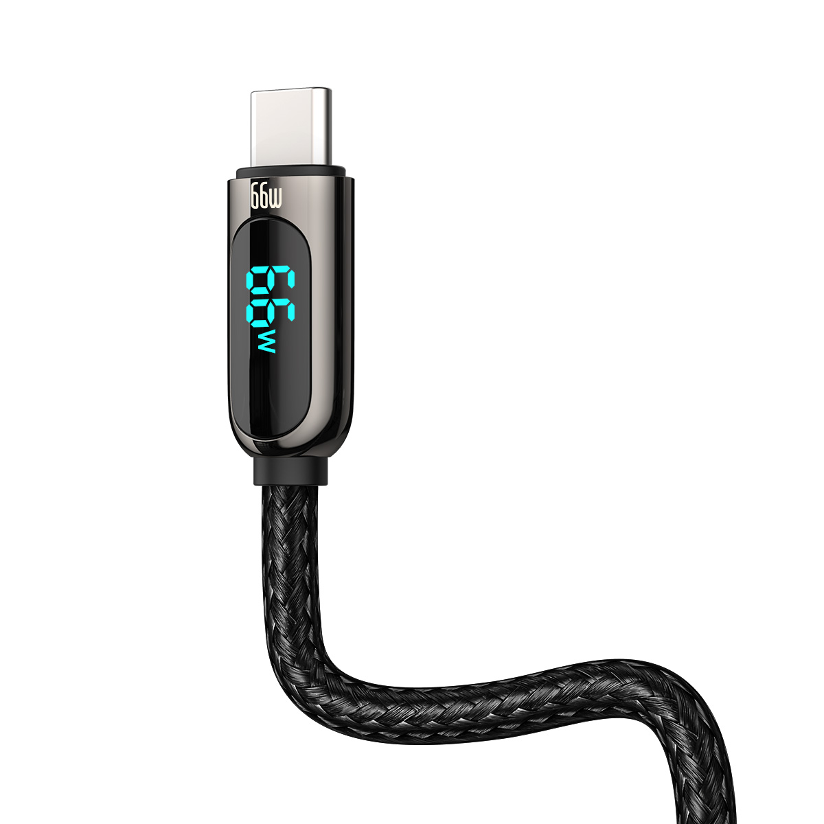 Kabel przewód Display Fast Charging Data USB-A - USB-C 66W 1m - czarny (5)