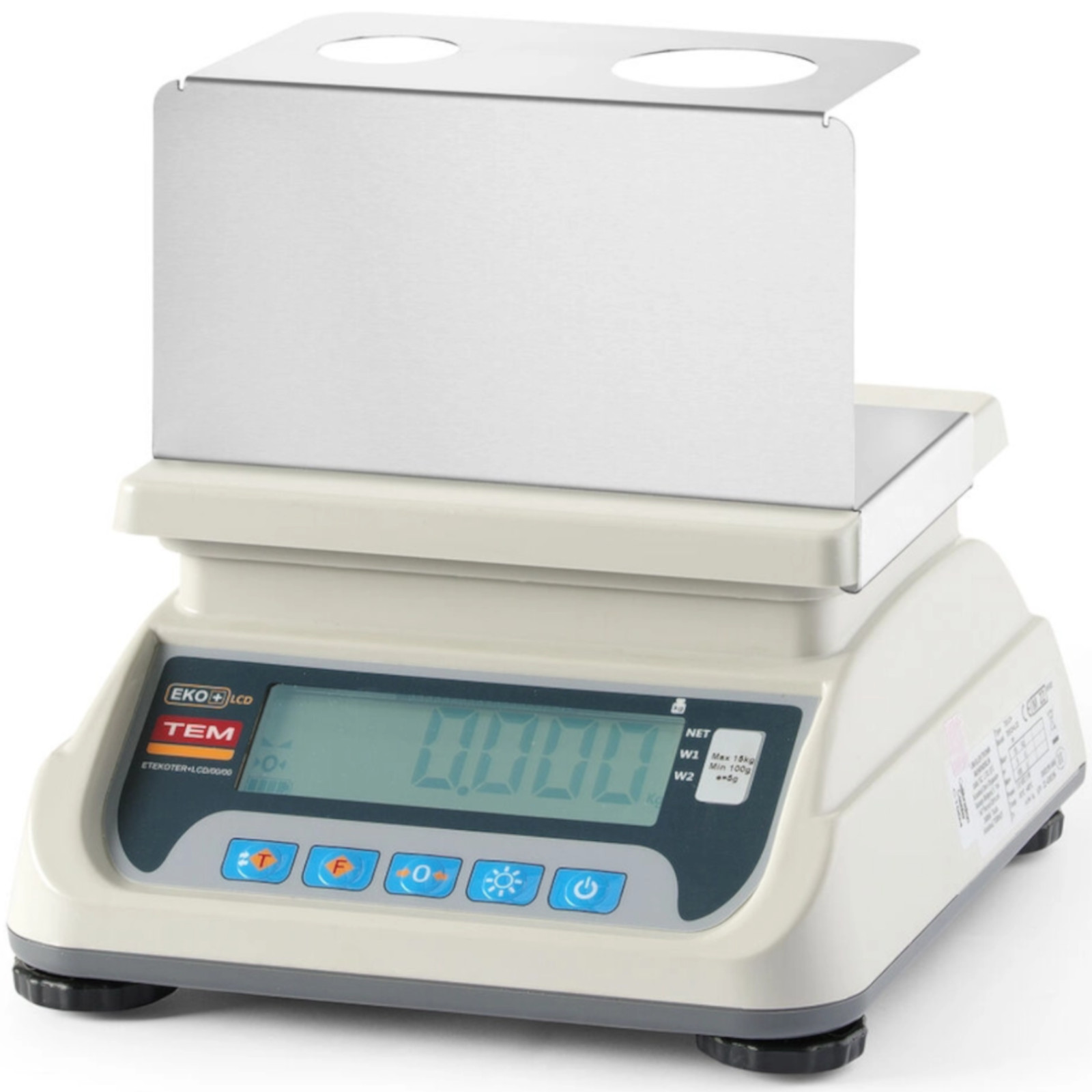 Waga do odmierzania porcji lodów z legalizacją M RS232 LCD 20 g - 6 kg / 2g (4)
