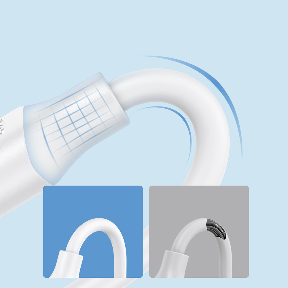 Kabel przewód USB-C - USB-C 480Mb/s 60W 1m biały (8)