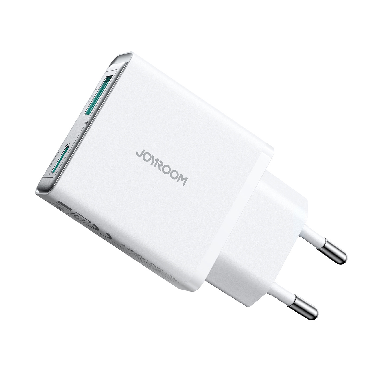 Mała i supercienka ładowarka sieciowa 20W USB-A USB-C - biała (3)