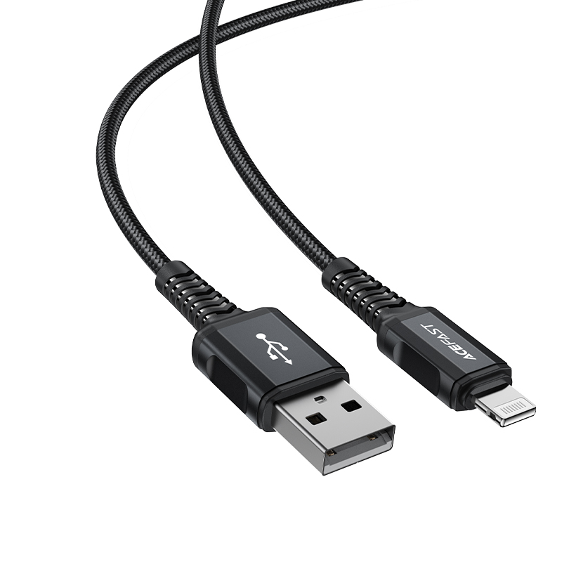 Kabel przewód MFI do iPhone USB - Lightning 2.4A 1.8m czarny (6)
