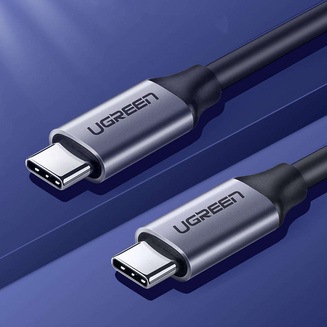 Kabel przewód USB-C 3.1 - USB-C 3.1 1.5m - szary (8)