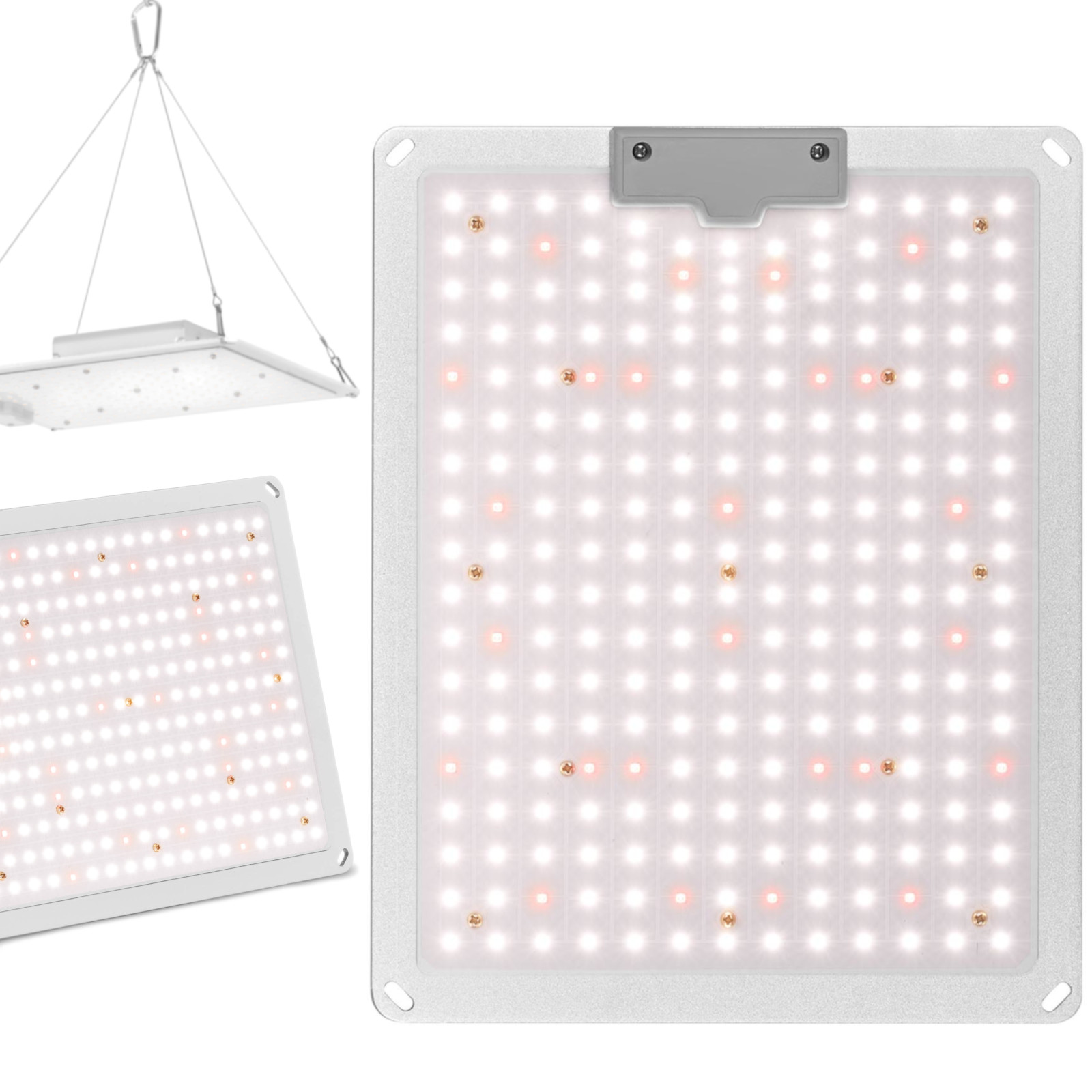 Lampa do uprawy wzrostu roślin pełne spektrum 30 x 24 cm 234 LED 110 W srebrna