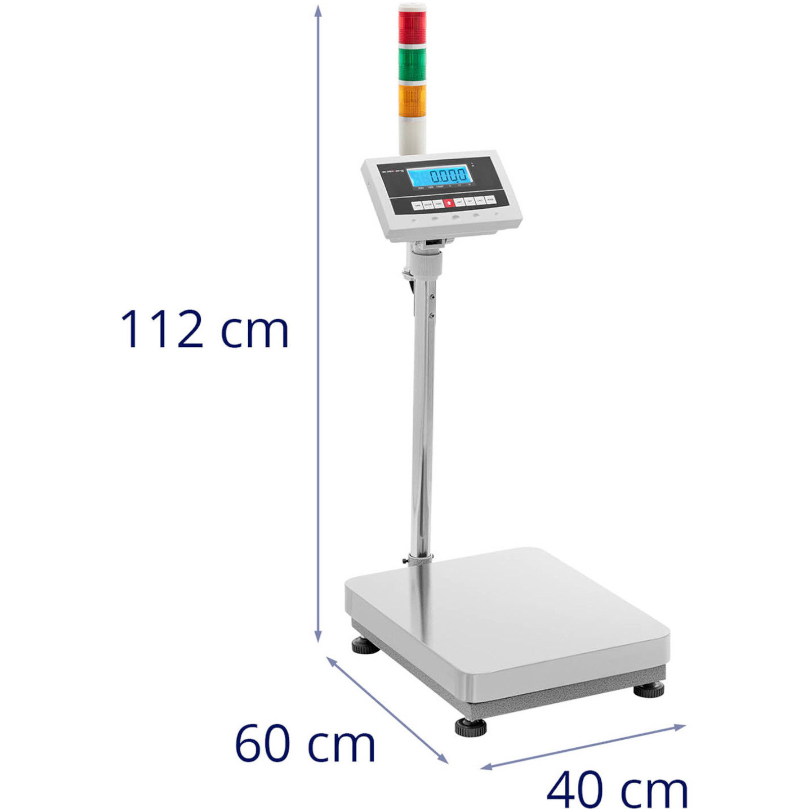Waga platformowa magazynowa z kolumną sygnalizacyjną świetlną LCD 300kg / 0.005kg (7)
