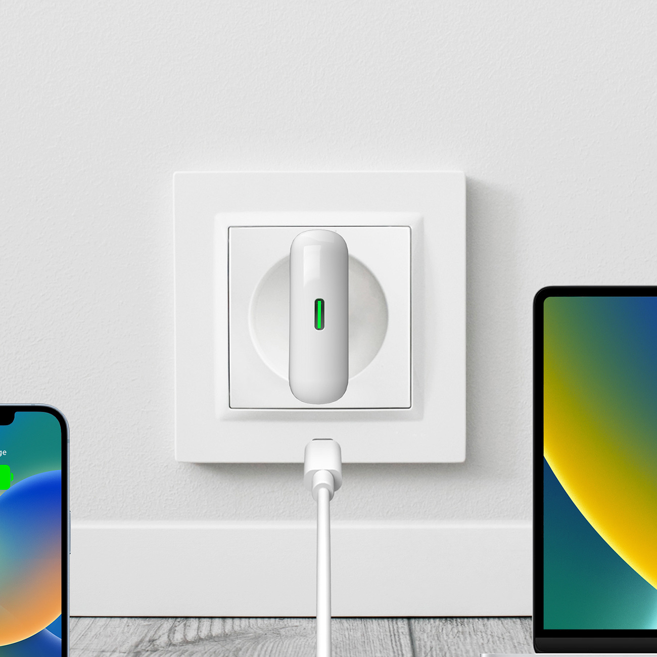 Ładowarka sieciowa USB-C GaN 30W - biała (4)