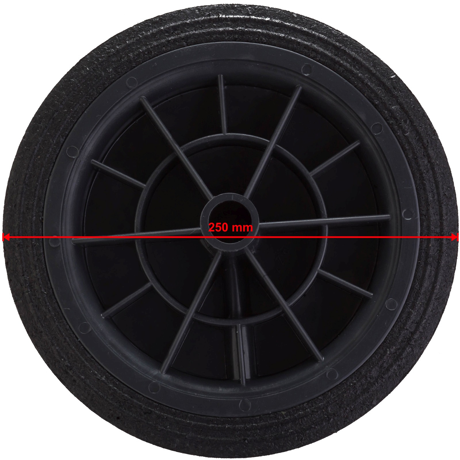 Koło kółko do kubła kontenera na odpady gumowe śr. 250mm (4)
