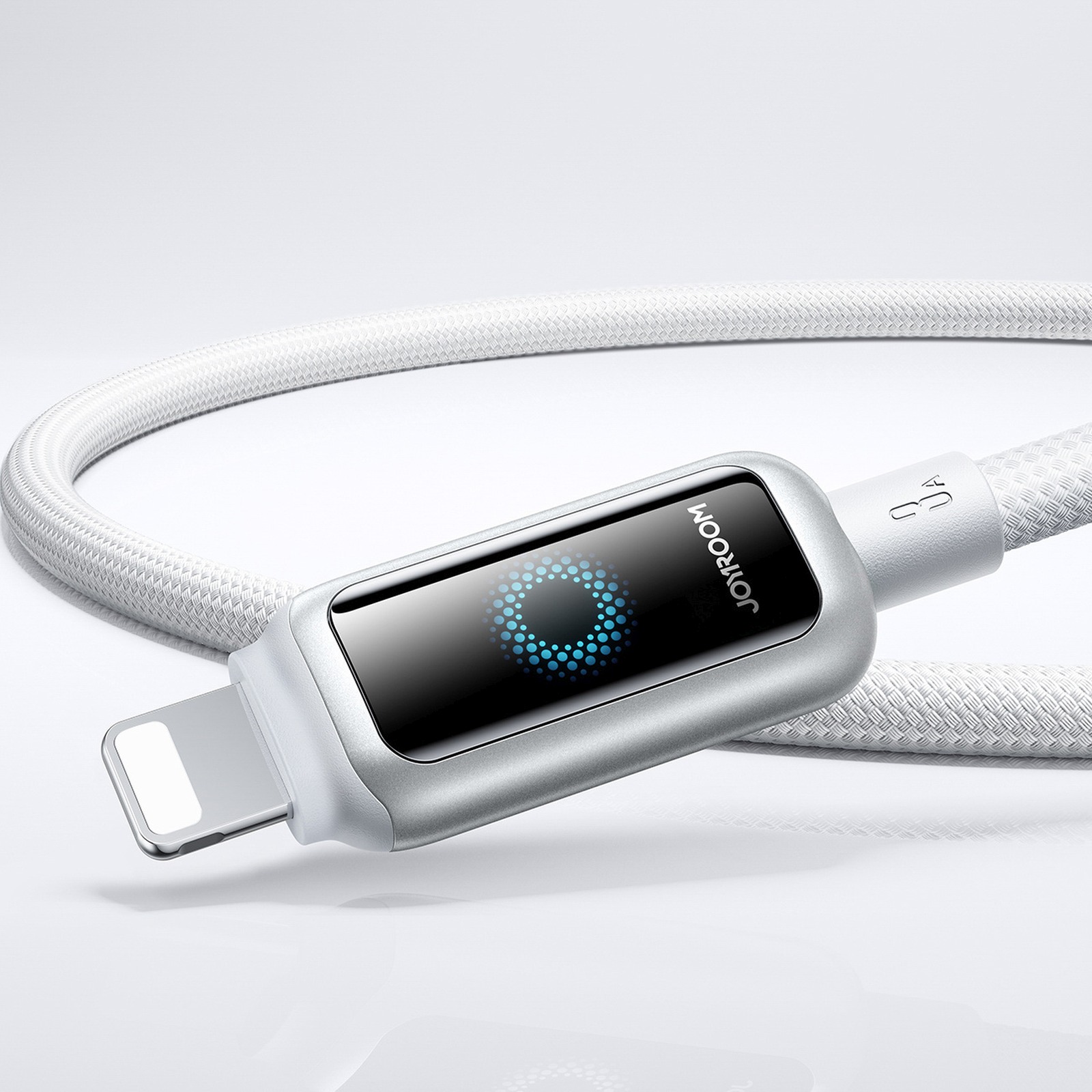Kabel przewód USB-A - iPhone Lightning 3A 1.2m - biały (6)