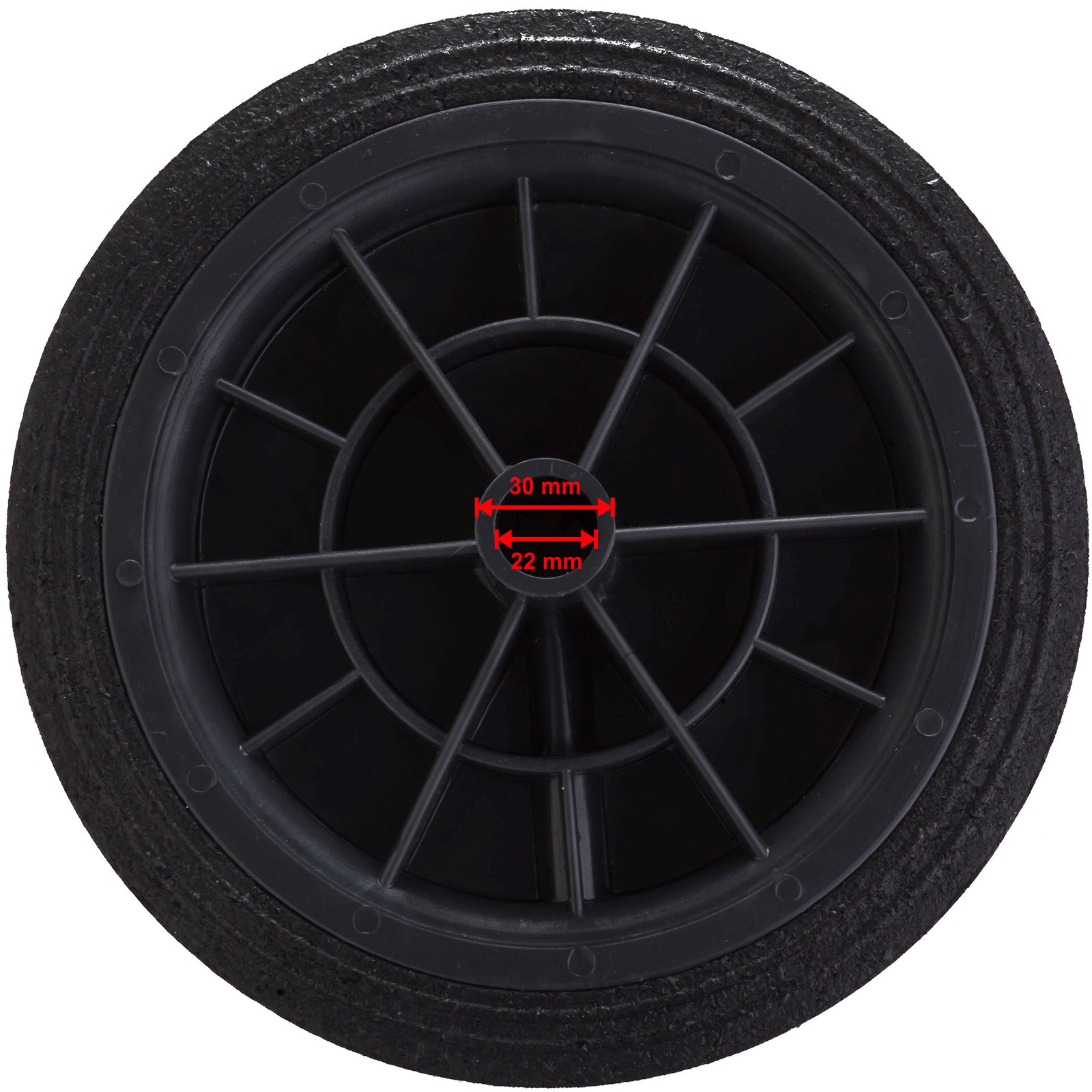 Koło kółko do kubła kontenera na odpady gumowe śr. 250mm (5)