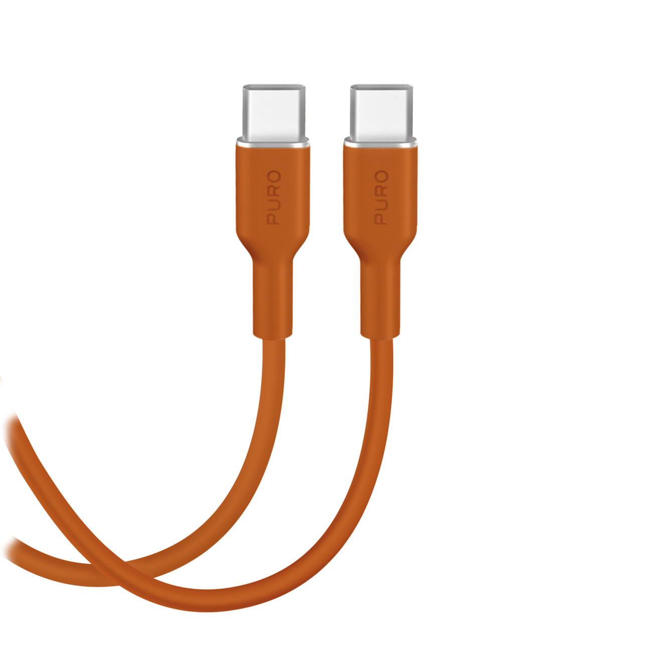 Kabel przewód elastyczny USB-C 60W 1.5m ICON - pomarańczowy
