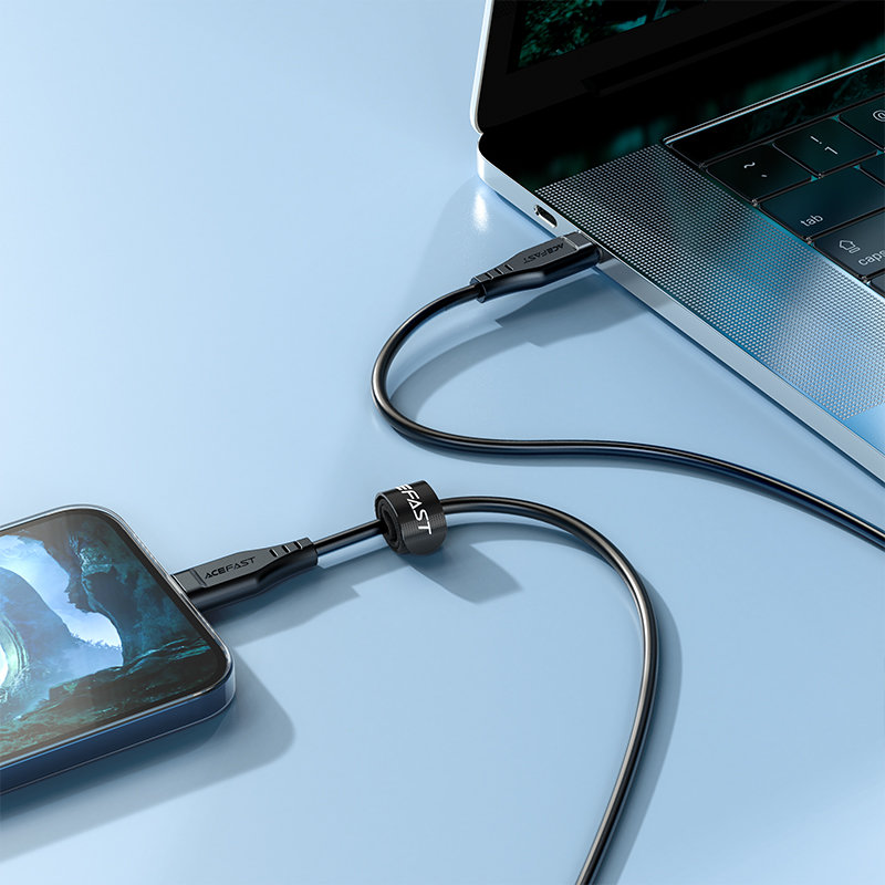 Kabel przewód do iPhone MFI USB-C - Lightning 30W 3A 1.2m biały (6)