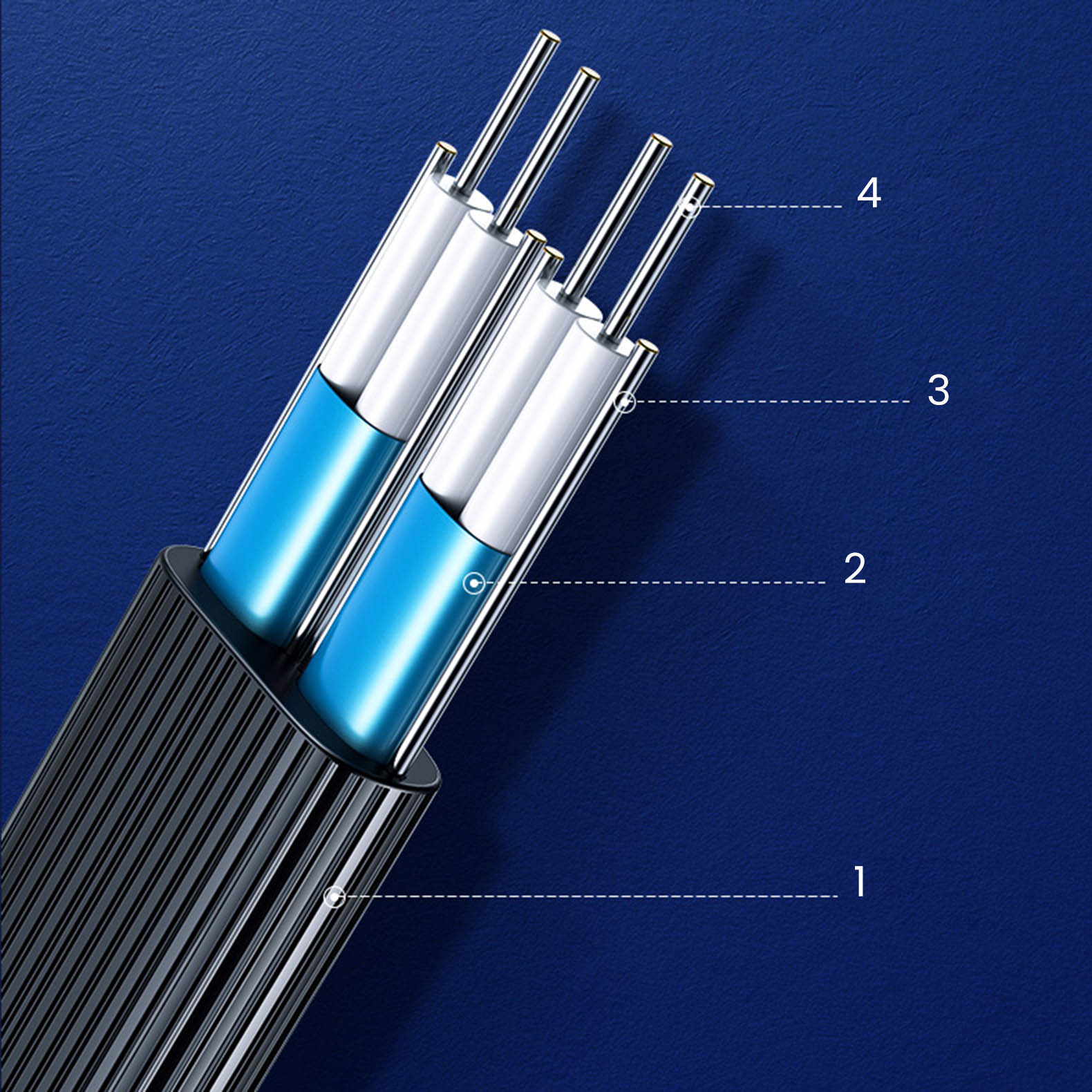 Kabel przewód płaski SATA 1.0-3.0 do 5Gb/s 0.5m - czarny (5)