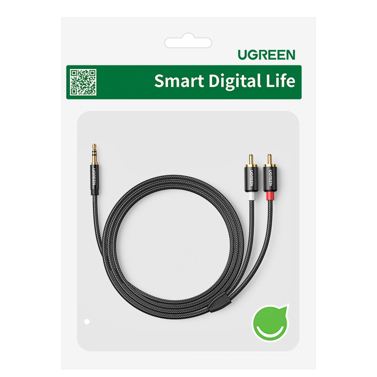 Kabel przewód audio 3.5 mm mini jack - 2x RCA 5m czarny (5)