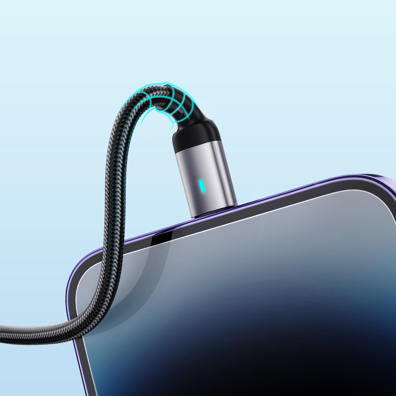 Kabel przewód do iPhone USB-C - Lightning A10 Series 20W 1.2m czarny (10)
