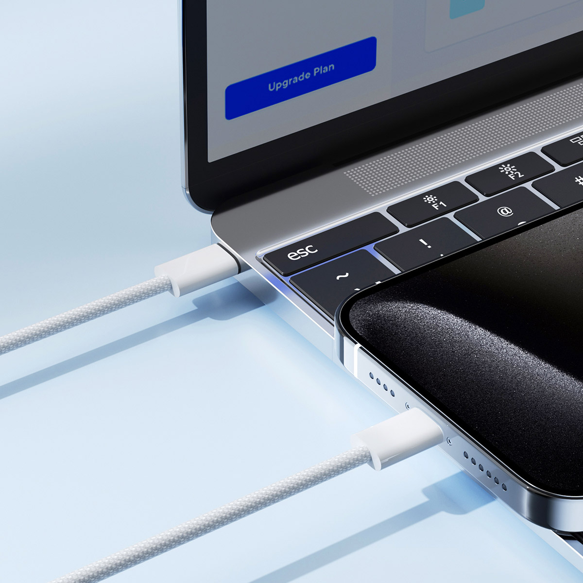 Kabel przewód Ben Series USB-C 60W 1 m - biały (8)
