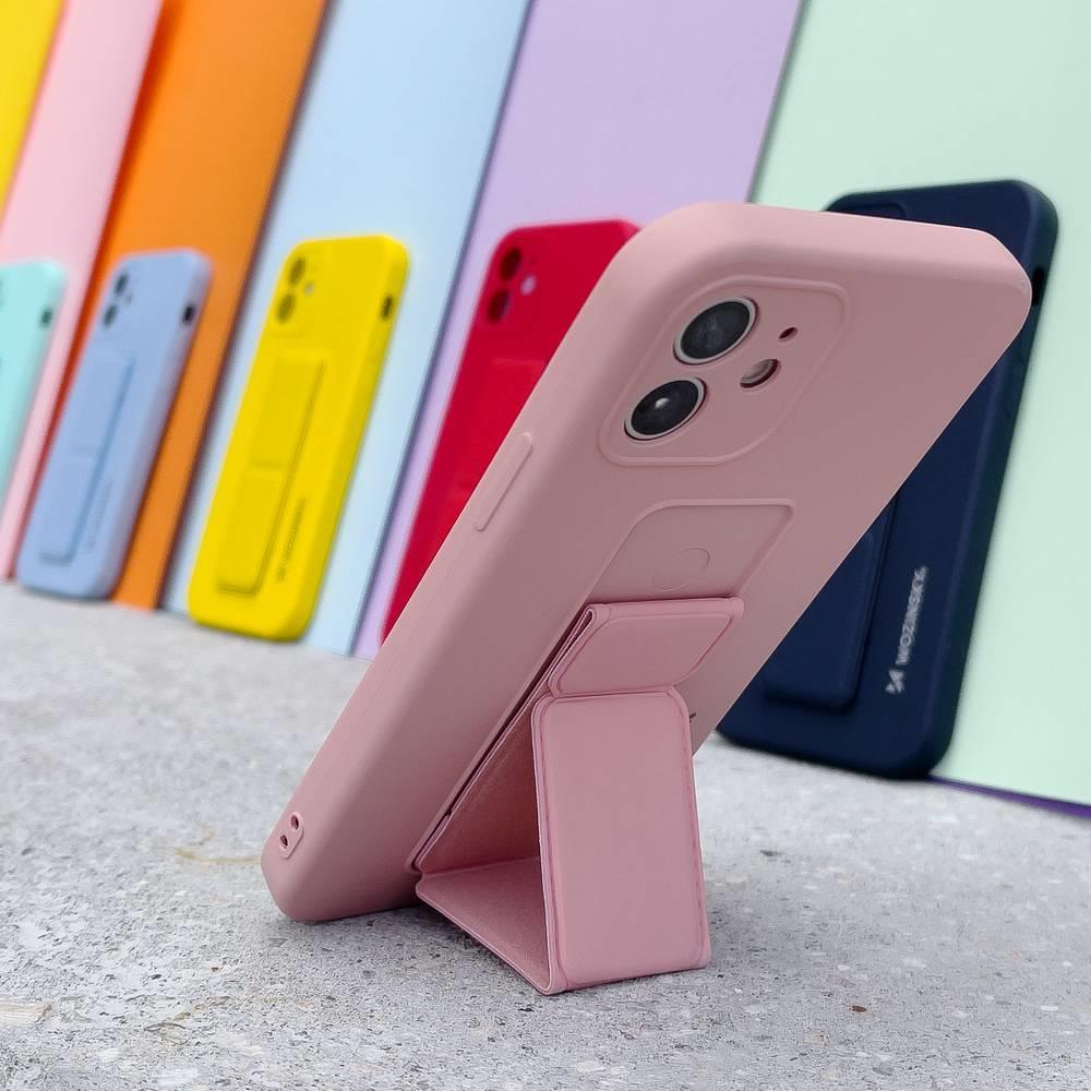 Silikonowe etui z podstawką etui Samsung Galaxy S21+ 5G Kickstand Case szare (9)
