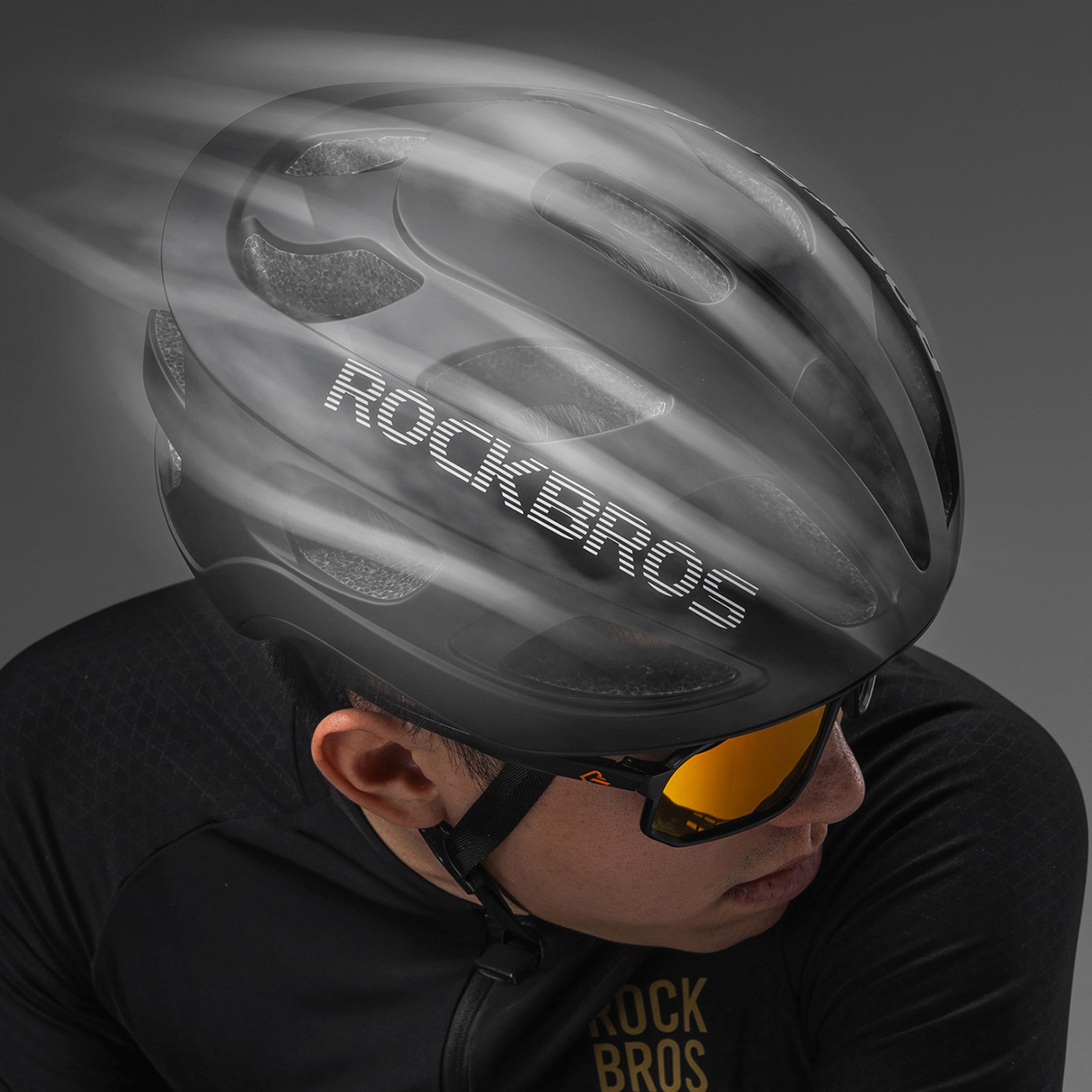 Kask rowerowy lekki regulowany 58-62 cm - czarny (4)