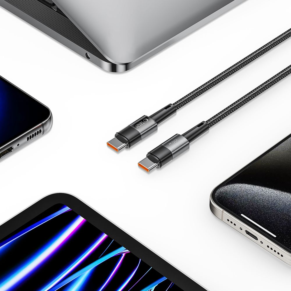 Kabel przewód USB-C PD 100W 5A 3m - szary (5)
